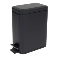 Ведро для мусора Sansa-TC-0105/плавное закрытие/прямоугольное/Black/5л (ZX5894)